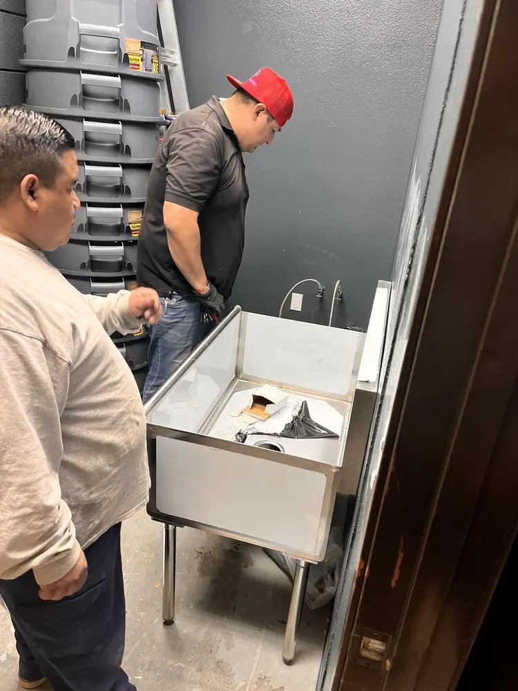 Commercial plumbing and sink installation in British Woods